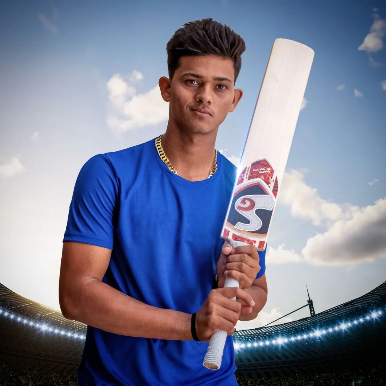 SG Yashasvi Jaiswal (YBJ - 19) Original Players English Willow Cricket Bat_697468a1d70d4.webp